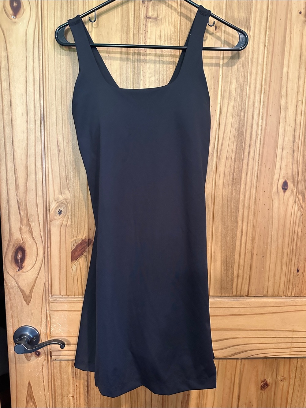 Old Navy Black Mini Square-Neck Tank Dress